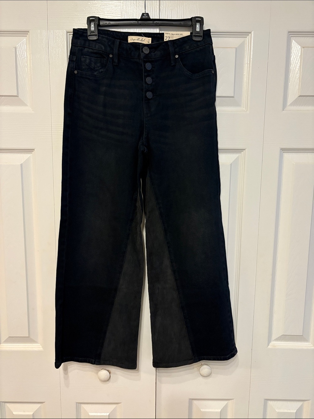 Unpublished High-Rise Wide-Leg Jeans - Black 690